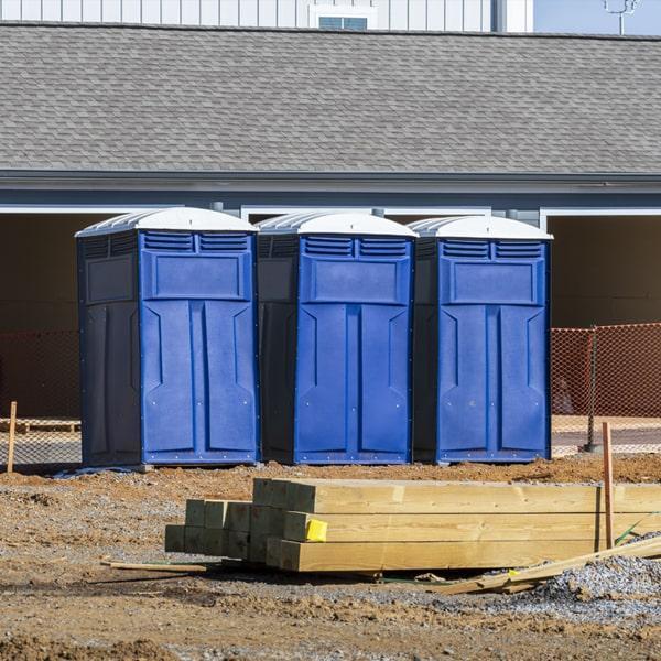 Heavy-duty construction site porta potty in Leesburg, Virginia